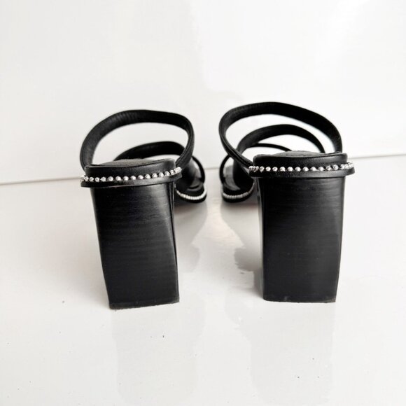 Caverley Nora Studded Black Strappy Heeled Sandals size 36 - Picture 3 of 5